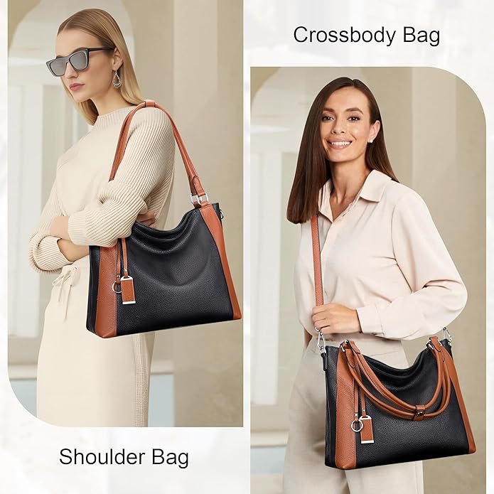 Genuine Leather Hobo Bag for Women Shoulder Purse - Image 2
