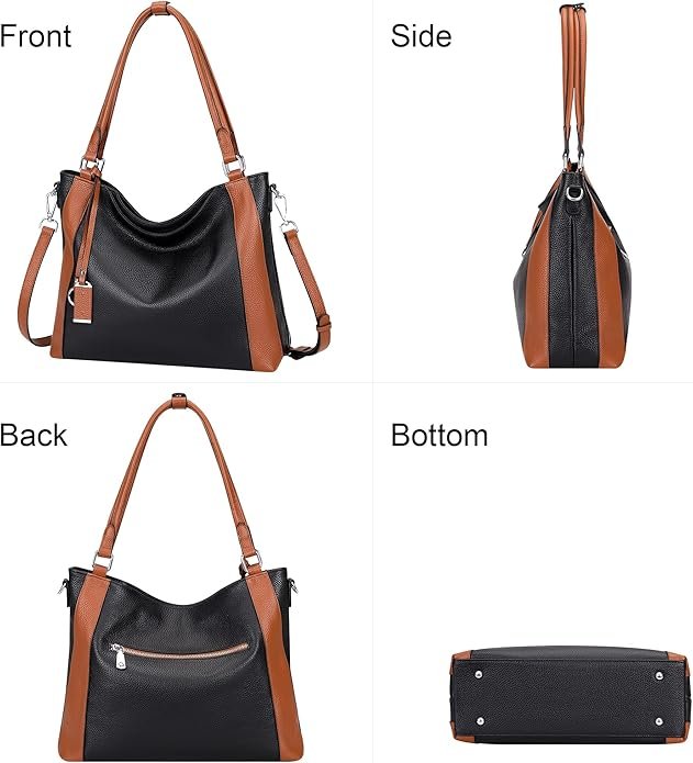 Genuine Leather Hobo Bag for Women Shoulder Purse - Image 4